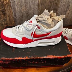 Nike Air Max Red and Gray Sneakers